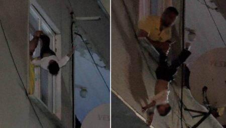 Başakşehir’de Üç Çocuğunu Rehin Alarak Camdan Sarkan Baba Tutuklandı!