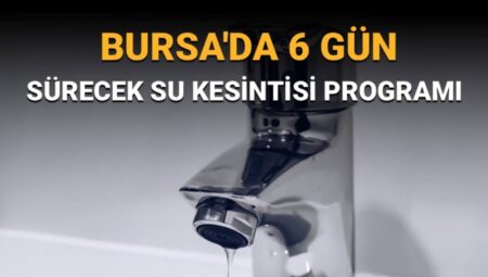 BUSKİ’den Su Kesintisi Uyarısı: 10-16 Ekim Tarihlerinde Suyunuzu Hazırlayın!