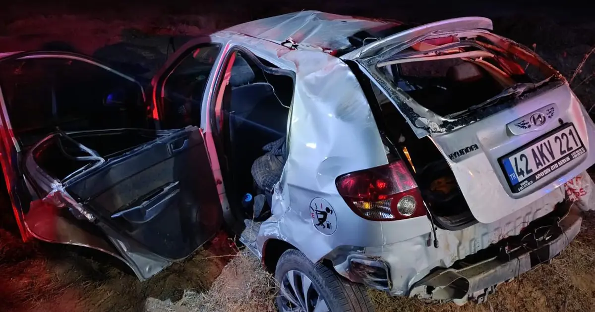 Şarampole Devrilen Araçta Can Kaybı: 1 Ölü, 3 Yaralı!