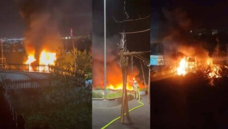 Beylikdüzü’nde Çocuk Parkı Küller İçinde Kaldı: Alevler Sarmaladı!