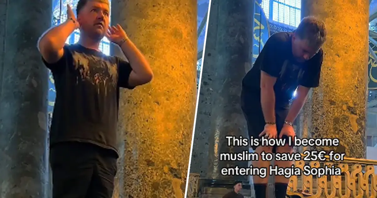 Ukraynalı Turistin Ayasofya’da Çektiği Video Sosyal Medyayı Salladı!