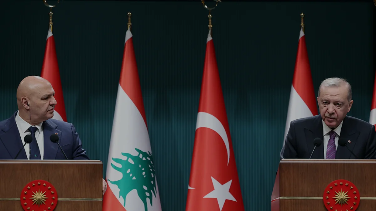 Cumhurbaşkanı Erdoğan Lübnan Cumhurbaşkanı Avn ile Bir Araya Geldi